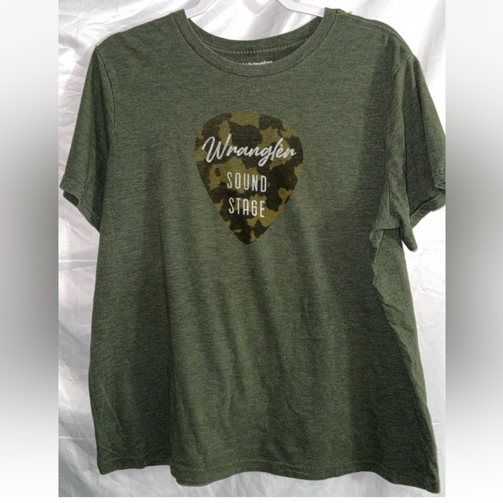 Wrangler Womens Camo Green Tee Sound Stage Xl